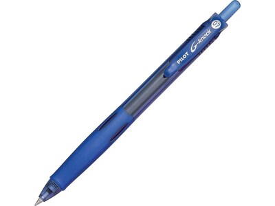 Pilot G-Knock BeGreen Retractable Gel Pens, Fine Point, Blue Ink, Dozen (31507)