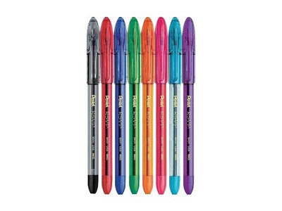 Pentel R.S.V.P. Ball Point Pen, Fine, Assorted Ink - 5 pens