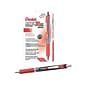 Pentel EnerGel RTX Retractable Gel Pens, Needle Tip Medium Point, Red Ink, 12/Pack (BLN77-B)