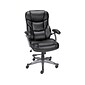 Quill Brand® Osgood High-Back Bonded Leather Manager Chair, Black (21076)