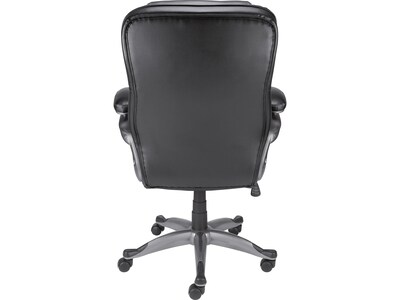 Quill Brand® Osgood High-Back Bonded Leather Manager Chair, Black (21076)