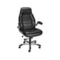 Quill Brand® Torrent Bonded Leather Manager Chair, Glossy Black (51283/20224)