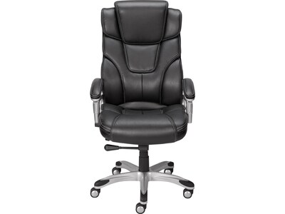 Quill Brand® Baird Bonded Leather Manager Chair, Black (23234)