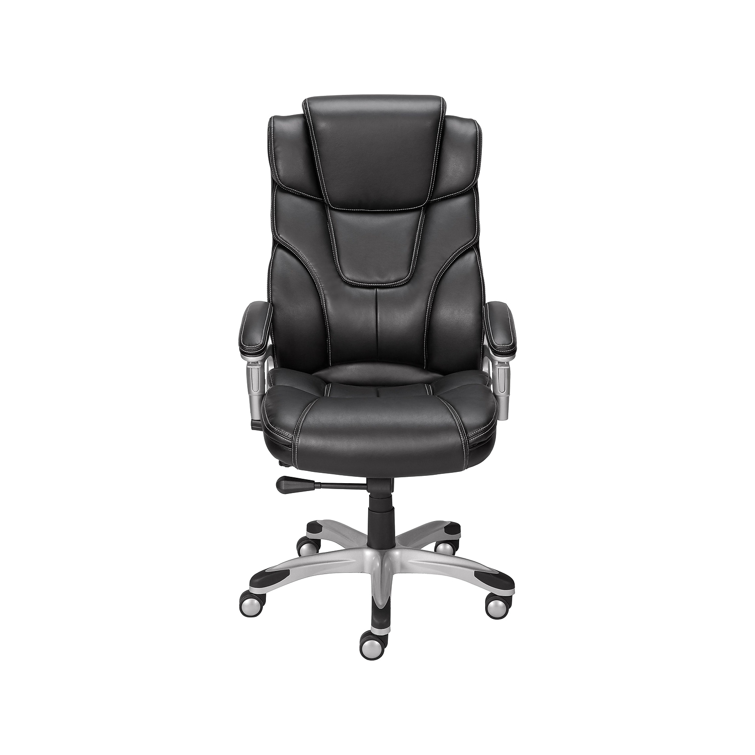Quill Brand® Baird Bonded Leather Manager Chair, Black (23234)
