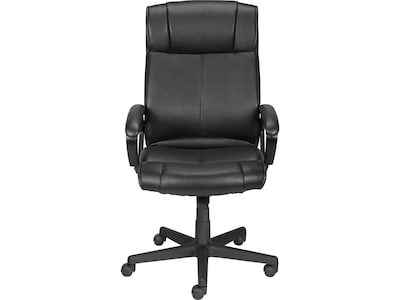 Quill® Brand Turcotte Luxura High-Back Manager Chair, Black