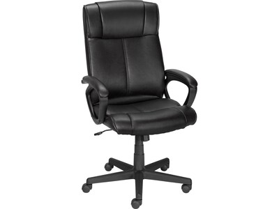 Quill® Brand Turcotte Luxura High-Back Manager Chair, Black