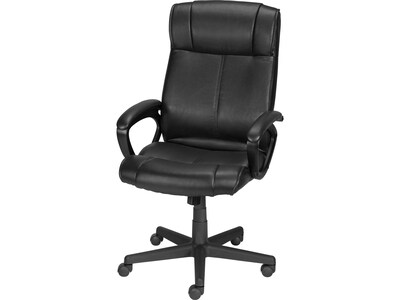 Quill® Brand Turcotte Luxura High-Back Manager Chair, Black