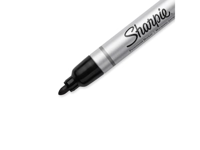 Sharpie Permanent Markers, Bullet Tip, Black, 12/Pack (1794229)