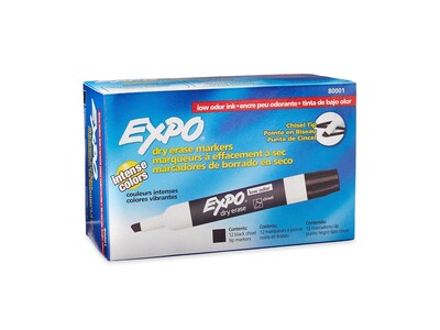 Expo Dry Erase Marker, Chisel Tip, Black (80001)