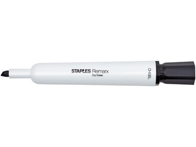 Staples Remarx Dry-Erase Markers, Chisel Tip, Black, 12/Pack (29211-CC)