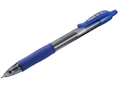 Pilot G2 Retractable Gel Rolling Ball Pens, Fine Point, Blue Ink - 12 pack