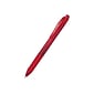 Pentel EnerGel-X Retractable Gel Pens, Medium Point, Red Ink, 12/Pack (BL107-B)