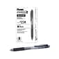 Pentel EnerGel-X Retractable Gel Pens, Fine Point, Black Ink, 12/Pack (BLN105-A)