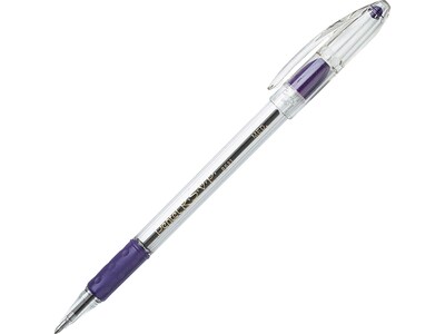 Pentel R.S.V.P. Ballpoint Pens, Medium Point, Purple Ink, 12/Pack (BK91-V)