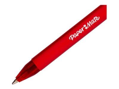 Paper Mate ComfortMate Ultra Retractable Ballpoint Pen, Medium Point, Red Ink, Dozen (6320187)