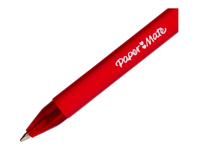 Paper Mate ComfortMate Ultra Retractable Ballpoint Pen, Medium Point, Red Ink, Dozen (6320187)