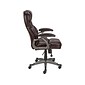 Quill Brand® Osgood High-Back Bonded Leather Manager Chair, Brown (22298)