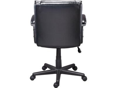 Quill Brand® Montessa II Luxura Faux Leather Computer and Desk Chair, Black (25221-CC)