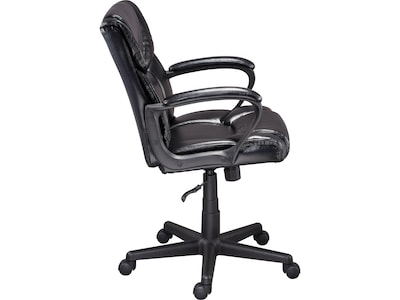 Executive Computer Office Desk Chair High Back Faux Leather Swivel Chair  Black