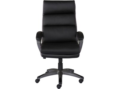 Quill Brand® Rockvale Luxura Faux Leather Manager Chair, Black (50221-CC)