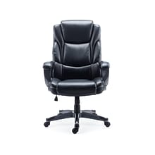 Quill Brand® Mcallum Bonded Leather Manager Chair, Black (51473)