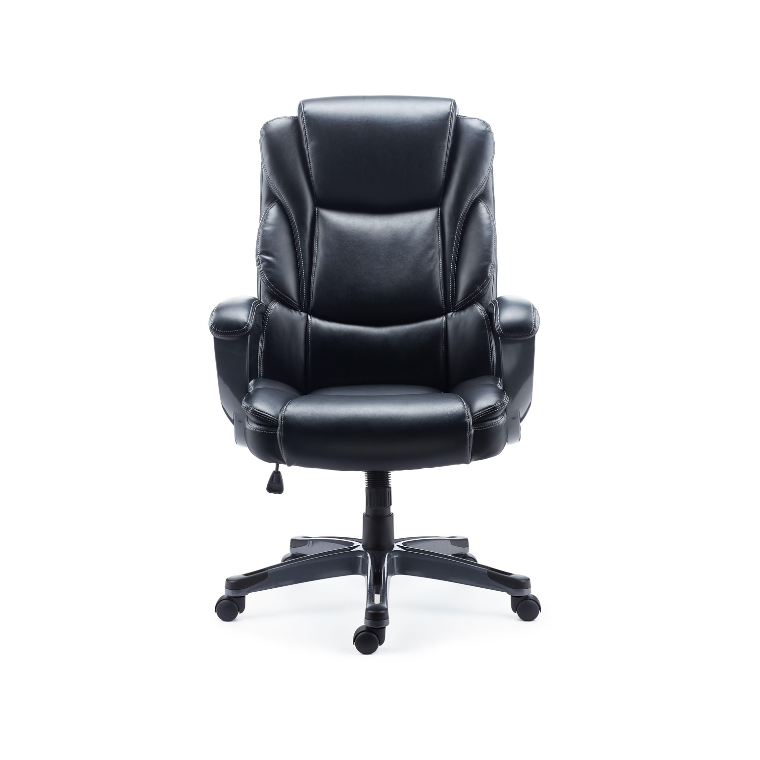 Quill Brand® Mcallum Bonded Leather Manager Chair, Black (51473)