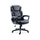 Quill Brand® Mcallum Bonded Leather Manager Chair, Black (51473)