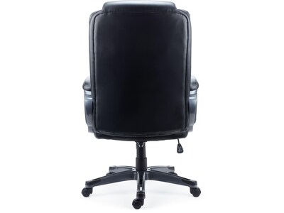 Quill Brand® Mcallum Bonded Leather Manager Chair, Black (51473)