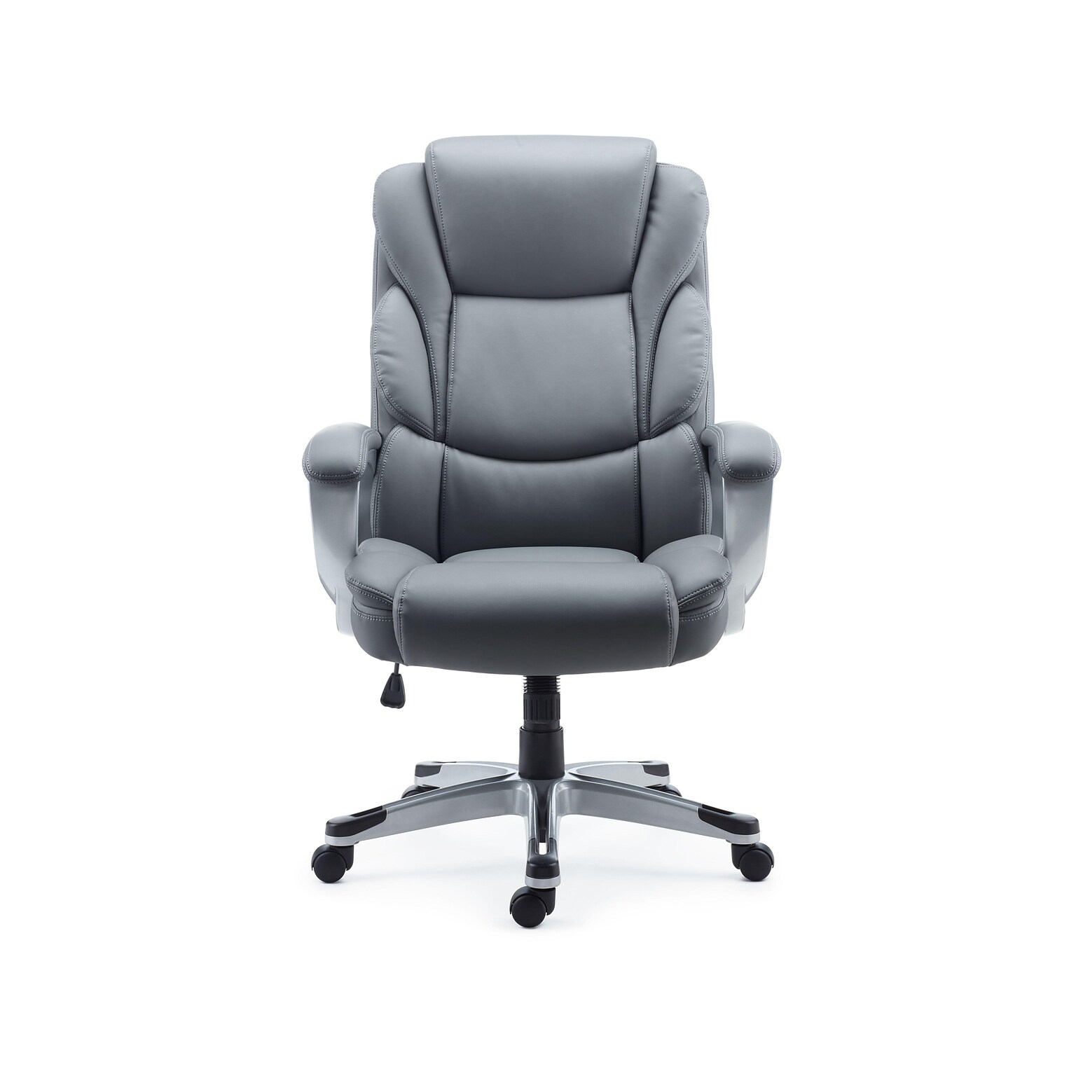 Quill Brand® Mcallum Bonded Leather Manager Chair, Gray (51474)