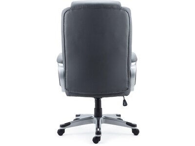 Quill Brand® Mcallum Bonded Leather Manager Chair, Gray (51474)