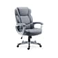 Quill Brand® Mcallum Bonded Leather Manager Chair, Gray (51474)