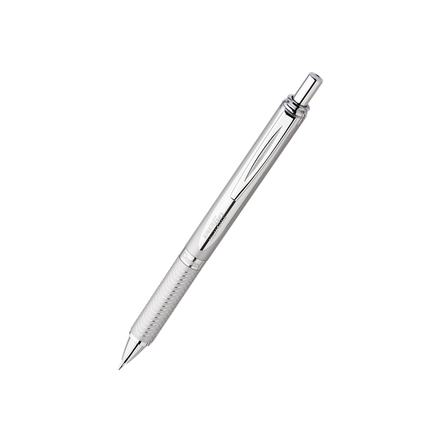 Pentel EnerGel Alloy Retractable Gel Pen, Medium Point, Black Ink (BL407B-P)