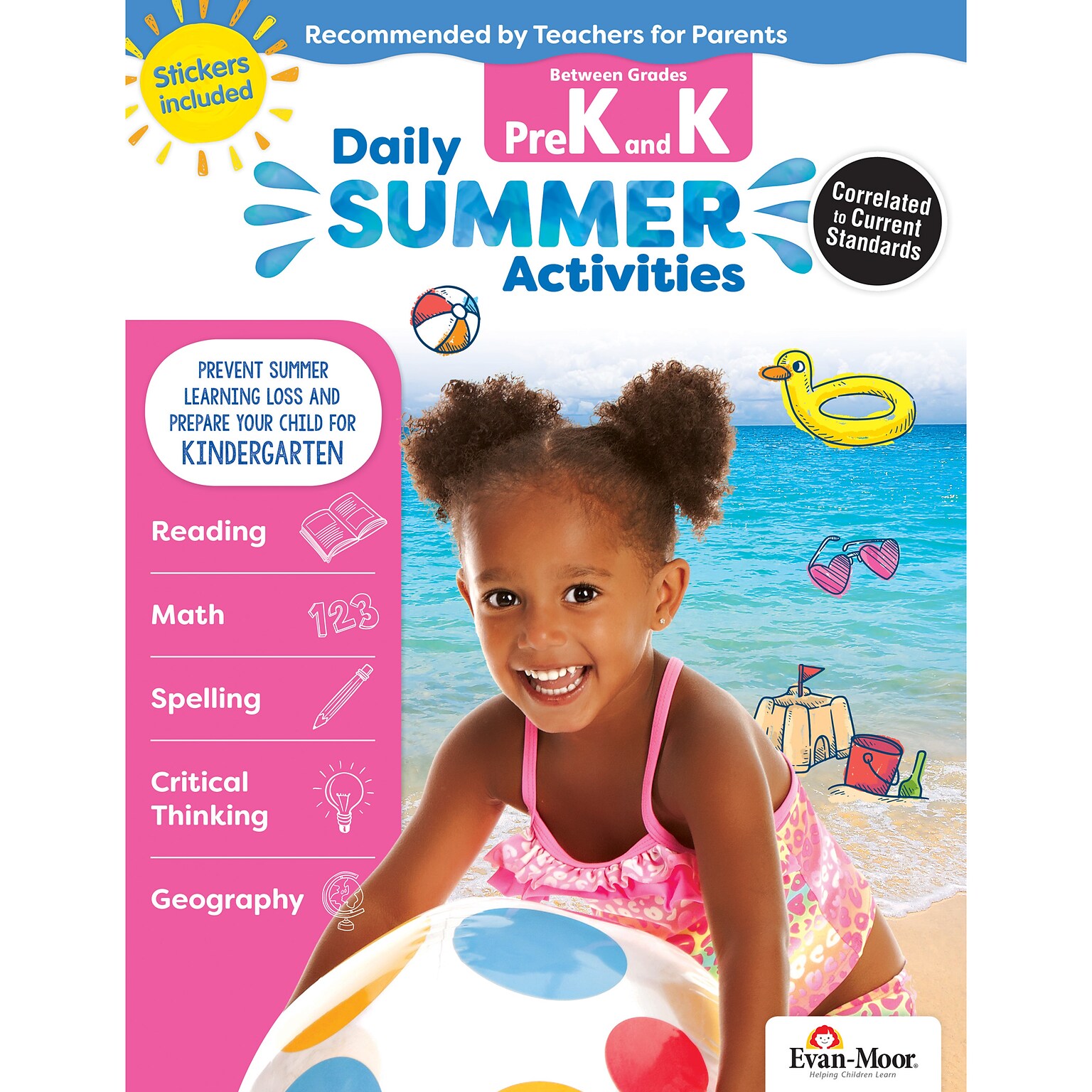 Evan-Moor Daily Summer Activities: Between Grades PreK and Kindergarten, Activity Book (9781629384825)