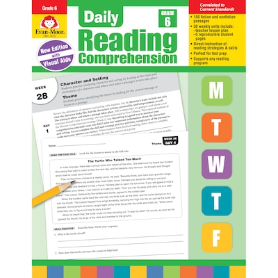 Evan-Moor Daily Reading Comprehension, Grade 6, Teachers Edition, Print (9781629384795)