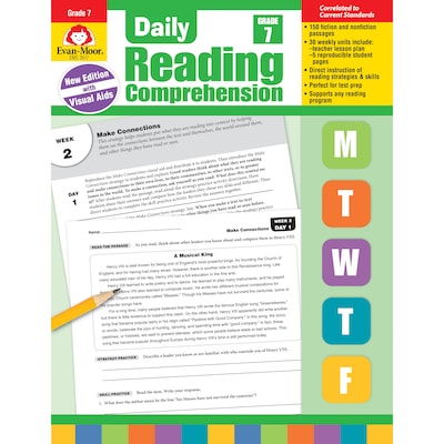 Evan-Moor Daily Reading Comprehension, Grade 7, Teachers Edition, Print (9781629384801)