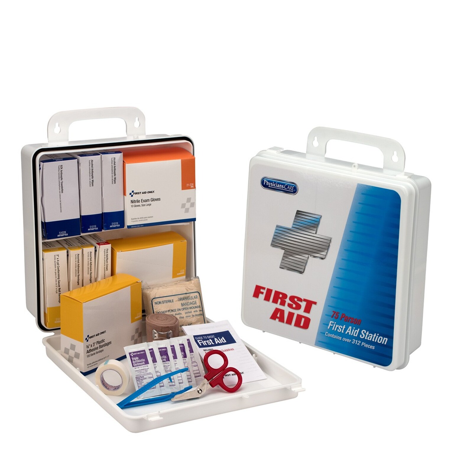 PhysiciansCare Unitized First Aid Kit, Plastic Case, 75 People, 312 Pieces(60003)