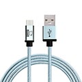Rhino micro USB Cable, 10 Feet Coral Blue, Tough, Braided Extra, Strong Jacket, Sync/Charge, 5000+ Bend Lifespan, 1PK