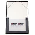 JAM Paper® Plastic Portfolio with Elastic, 3 In Expansion, 13 x 9 3/4, Clear with Fabric Edges, Sold