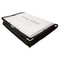 JAM Paper® Plastic Portfolio with Elastic, 3 In Expansion, 13 x 9 3/4, Clear with Fabric Edges, Sold Individually (368331609)
