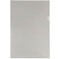 JAM Paper® Plastic Sleeves, Tabloid, 11-3/8 x 17-3/8, Smoke Grey, 12/Pack