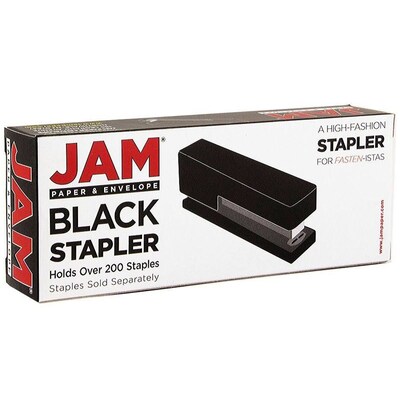 JAM PaperOffice & Desk Sets, Stapler and Tape Dispenser, 20 Sheet Capacity, Black (3378BK)