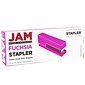 JAM Paper® Office & Desk Sets, (1) Stapler (1) Tape Dispenser, Fuchsia, 2/pack