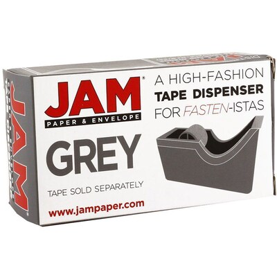 JAM PaperOffice & Desk Sets, (1) Tape Dispenser (1) Stapler (1) Pack of Staples, 20 Sheet Capacity, Gray and Black (33758GYBK)