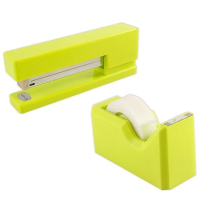 JAM Paper Desk Organizer Set, Lime Green (3378LG)