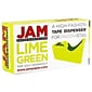 JAM Paper® Office & Desk Sets, 1 Lime Green Tape Dispenser, 1 Lime Green Stapler & 1 Pack of Green Staples, 3/Pack (33758lggr)