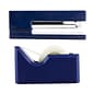 JAM Paper® Office & Desk Sets, (1) Stapler (1) Tape Dispenser, Navy and Blue, 2/pack