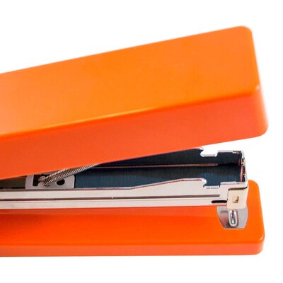 JAM PaperOffice & Desk Sets, (1) Stapler (1) Pack of Staples, 20 Sheet Capacity, Orange and Black (3375ORBK)