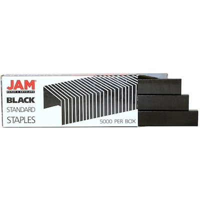 JAM PaperOffice & Desk Sets, (1) Stapler (1) Pack of Staples, 20 Sheet Capacity, Orange and Black (3375ORBK)