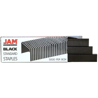 JAM PaperOffice & Desk Sets, (1) Tape Dispenser (1) Stapler (1) Pack of Staples, 20 Sheet Capacity, Orange and Black (33758ORBK