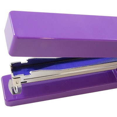 JAM PaperOffice & Desk Sets, (1) Stapler (1) Pack of Staples, 20 Sheet Capacity, Purple (3375PUPU)